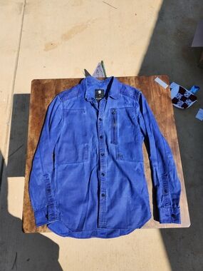 G-Star RAW Men's Royal Blue Lightweight Shirt Jacket